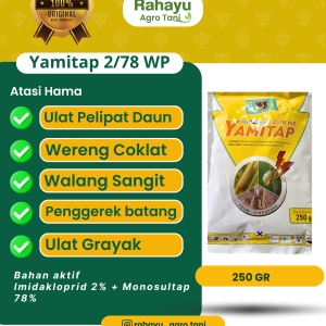 Insektisida Yamitap 2/78 WP 250gr - Bahan Aktif Imidakloprid & Monosultap Pembasmi Wereng & Walang Sangit