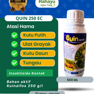 Insektisida Quin 250 EC 500 ML - Bahan Aktif Kuinalfos Pembasmi Kutu & Ulat Grayak