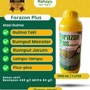 Herbisida Forazon Plus 430/60 SL 1 Liter - Bahan Aktif Bentazon & MCPA Pembasmi Teki & Rumput Monster