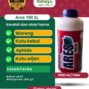 Insektisida Ares 100 SL 1 Liter - Bahan Aktif Nitenpiram Pembasmi Wereng & Kutu Kebul